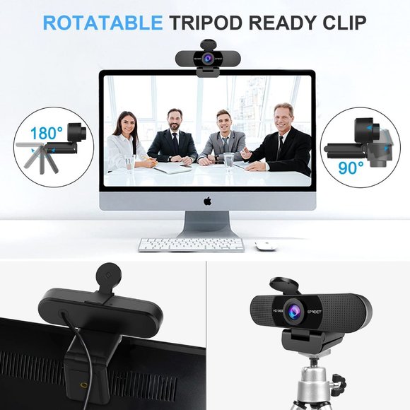 EMEET 1080P Webcam with Microphone, C960 Web Camera, Mics Streaming Webcam wit - Picture 7 of 14